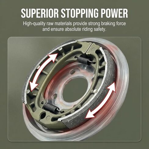 CT200U Mini Bike BT200X Drum Brake Pads shoes for Coleman CT200U BT200X MB165 MB200 6.5 Hp 196cc Baja Mini Bike Motorsports 105mm GY6 Massimo CG125 CRF70 TaoTao 50cc 49cc Scooter Moped ATV in Saudi Arabia
