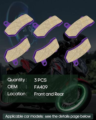 SCITOO Carbon Fiber Brake Pads Fit for 08 09 10 11 12 13 14 Glide Night Rod Night Rod Special Road Glide Road King Street Glide Street Rod V-Rod in Kuwait
