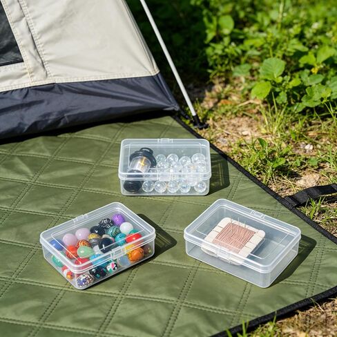 3 Pack Small Plastic Storage Boxes with Lids Durable Small Storage Box & Plastic Case Set, Universal Containers for Arts, Crafts, Beads, Jewelry & Office Card Holders in Saudi Arabia