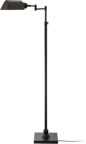 O’Bright Arcadia - Pharmacy Floor Lamp, Full Range Dimming, Swing Arm Task Lamp, E26 Socket, Bulb Replaceable, Adjustable Height 47" to 55", 360° Rotatable Shade, All-Metal Design, Antique Brass in Saudi Arabia