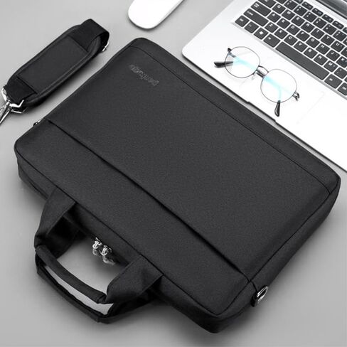 SUNGOOYUE Laptop Bag, Large Capacity Oxford Cloth Briefcase with Multilayer Storage and Shoulder Strap, for Work Office Travel and Meeting (14in) in Kuwait