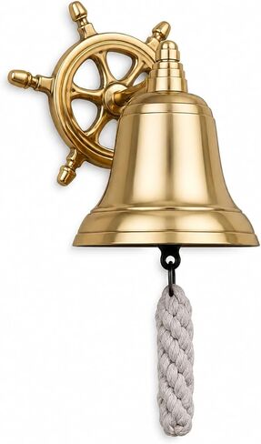 Nautical Wall Hanging Ship Bell Dinner Bell Tip Bell Indoor/Outdoor Decoration Bells (D-3 inch H-4 inch, Brass) in Saudi Arabia