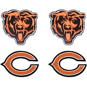 4 Pcs Cool Rugby Sports Embroidery Patches Football Fans Embroidered Badges Team Logo Patch for Sew On/Iron On Fabric Stickers Applique for Clothes, Backpacks,Hat,Jeans,Sportswear,Orange Bear in Saudi Arabia