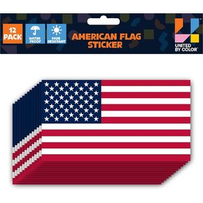American Flag Stickers (12-Pack) Waterproof Vinyl USA Flag Decals for Car, Truck, Bumper, Laptop, Water Bottle - Fade Resistant Patriotic Sticker Pack in Kuwait