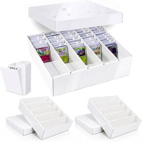 5 Row TCG Bulk Card Storage Box, Laminated Cardboard Storage Box, Holds 4500+ Standard Cards, MTG Card Storage with Dividers for Sports Cards and Trading Cards, 3 Pack in Saudi Arabia