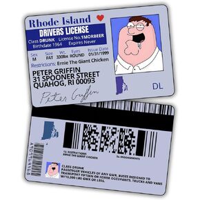 Peter Griffin Driver License ID/Funny Plastic License/Family Guy Fans Complement for Costumes/Double Sided | Collectible Trading Card Driver’s License | Novelty Gift for Holidays in Saudi Arabia