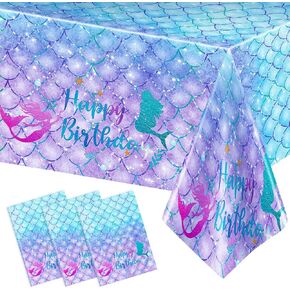 DaiUni 1PCS Unicorns Party Tablecloths for Birthday Decoration, Plastic Disposable Rectangle Table Covers for Kids Girls Birthday Baby Shower Party Supplies, 54" x 108" in Saudi Arabia
