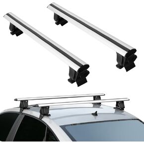 CARVERTON 51" Roof Rack Cross Bars Thick Aluminum Adjustable Lockable Crossbars Rack Bars Fits Most Vehicles Without Side Rails，Silver in Saudi Arabia