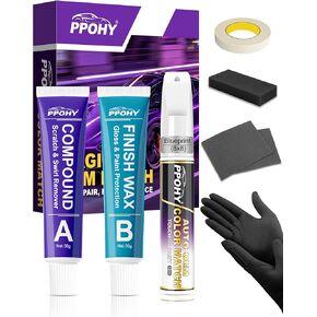 Blizzard Pearl Tricoat(070) Touch Up Paint Pen for Toyota with A/B Wax-PPOHY OEM Exact Match,Complete Scratch Repair Kit,Quick Dry 2-In-1 Tip / Brush,Anti-Rust Waterproof Paint for Camry,Corolla,RAV4,Highlander in Saudi Arabia