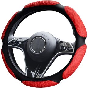Car Steering Wheel Cover, 15" Anti-Slip Steering Wheel Protector Soft Hand Pad Cushion, Breathable Ice Silk Auto Wheel Wraps Comfy Grip All-Season Protector Universal for Women Men (Grey) in Saudi Arabia