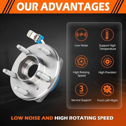 GAHA 513121X2 Front Wheel Hub and Bearing Assembly Compatible for Chevrolet Impala/Monte Carlo; for Cadillac DeVille/DTS; for Oldsmobile Aurora/Intrigue; for Pontiac Aztek/Bonneville; w/ABS 5 Lugs in Saudi Arabia