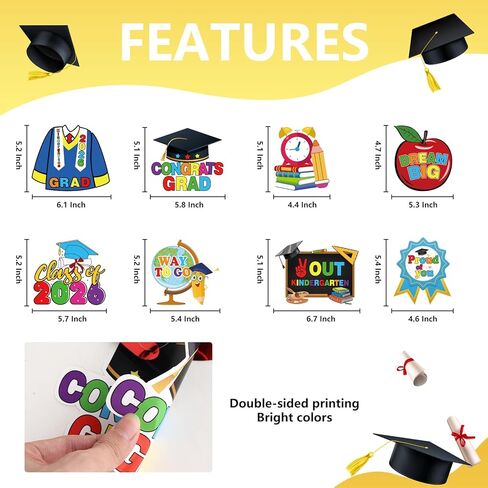 Kindergarten Graduation Decorations Banner Hanging Swirls 2026 Pre-Assembled Kindergarten Grad Hanging Banners Garlands Swirls Graduation Party Decorations for Mantle,Porch,Classroom in Kuwait
