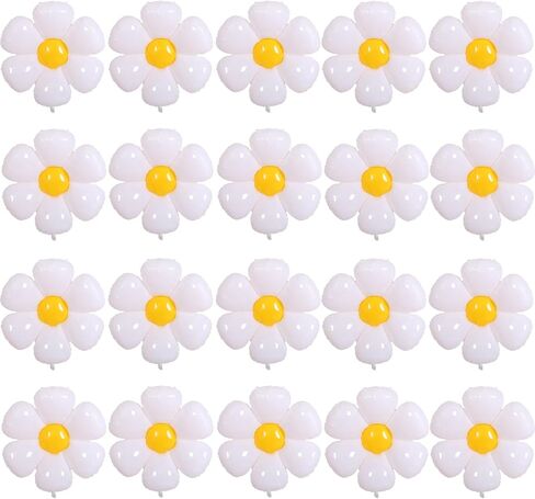 20 Pieces Daisy Balloons, Daisy Balloons, for Daisy Birthday Decorations, Baby Shower, Wedding, Baby Shower in Saudi Arabia