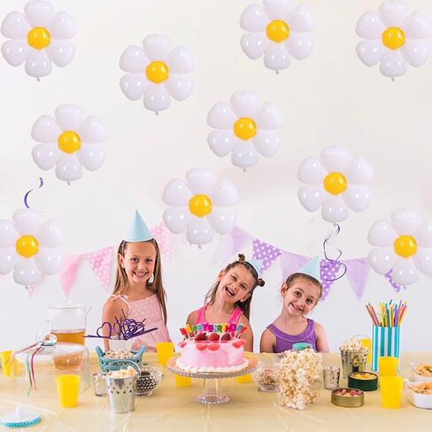 20 Pieces Daisy Balloons, Daisy Balloons, for Daisy Birthday Decorations, Baby Shower, Wedding, Baby Shower in Saudi Arabia