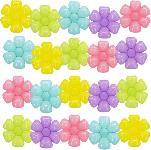 20 Pieces Daisy Balloons, Daisy Balloons, for Daisy Birthday Decorations, Baby Shower, Wedding, Baby Shower in Saudi Arabia