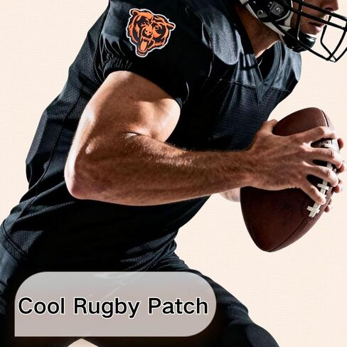 4 Pcs Cool Rugby Sports Embroidery Patches Football Fans Embroidered Badges Team Logo Patch for Sew On/Iron On Fabric Stickers Applique for Clothes, Backpacks,Hat,Jeans,Sportswear,Orange Bear in Saudi Arabia