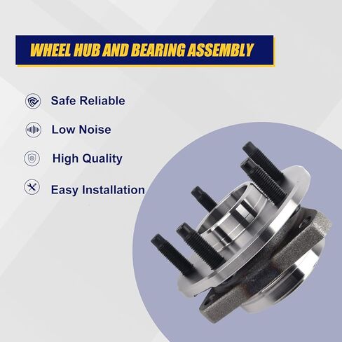 KUSATEC 513215 2pcs Front Wheel Bearing and Hub Assembly Compatible with 2007-2004 Chevy Malibu, 2007-2005 Pontiac G6, 5 Lug Bolts without ABS in Kuwait