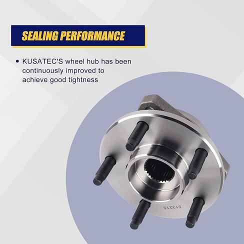 KUSATEC 513215 2pcs Front Wheel Bearing and Hub Assembly Compatible with 2007-2004 Chevy Malibu, 2007-2005 Pontiac G6, 5 Lug Bolts without ABS in Kuwait