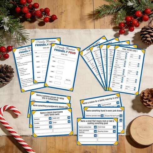 Family Friendly Feud Game with 2 Answer Buzzers, Fun Trivia Quiz Card Game for Family Game Night, Holiday Gathering, Party & Team Building, Interactive Board Games for Group Activities in Saudi Arabia