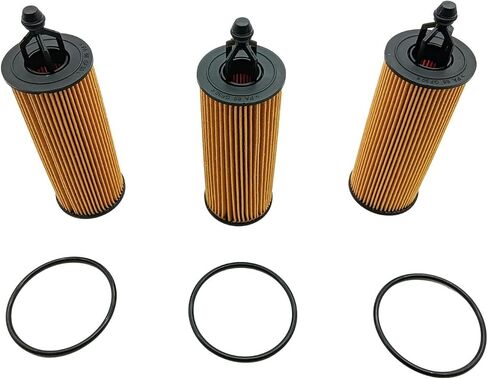 3 Pcs Automotive Replacement Car Engine Oil Filter for my car for Chrysler 200 2014-2017 for Chrysler Town & Country 2014-2016 for Dodge Charger 2014-2020 for Dodge Journey 2014-2019 WL10010 CH11665 in Kuwait
