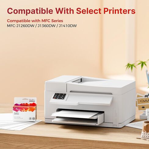 خراطيش حبر ejet LC501 LC501XL لخراطيش حبر Brother MFC-J1360DW المتوافقة مع خراطيش حبر LC501 لطابعة Brother MFC-J1360DW MFC-J1410DW MFC-J1260DW 4 عبوات، أسود سماوي أرجواني أصفر in Kuwait