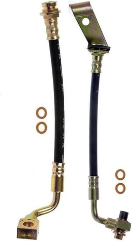 Rear Outer Brake Hose, Brake Line Brake Hydraulic Hose Kit Replacement (2x) fits Hummer H2 2006 2005 2004 2003 in Kuwait