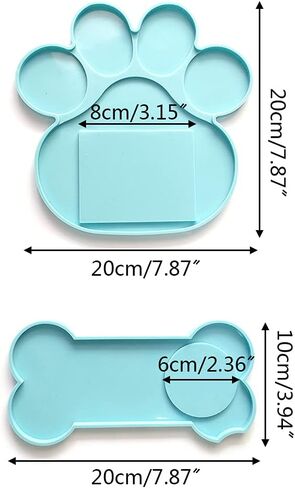 Memorial Pet Tombstone Mold Dog Bone Paw Shape Epoxy Resin Casting Silicone Molds Photo Frame Candle Holder DIY Making in Saudi Arabia