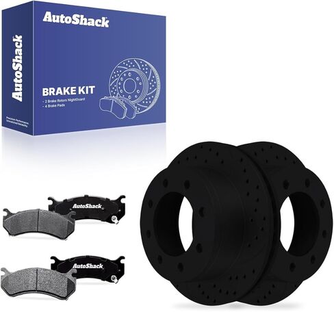 دوارات فرامل خلفية من AutoShack ومنصات ممتازة لسيارة شيفروليه وجي إم سي، سيلفرادو 2500 HD 2001-2006 Sierra 2500 HD 2001-2006 Sierra 1500 2006، 4WD RWD AWD V8 6.0L 6.6L 8.1L - 12.99 بوصة (330 مم)، 8 العروة in Kuwait