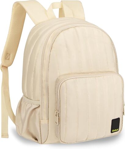 Goloni Puffer Laptop Backpack for Women, 14.7 Inch Waterproof Quilted Backpack,Lightweight Travel Daypack, Casual Laptop Bag,Black in Saudi Arabia