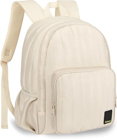 Goloni Puffer Laptop Backpack for Women, 14.7 Inch Waterproof Quilted Backpack,Lightweight Travel Daypack, Casual Laptop Bag,Black in Saudi Arabia