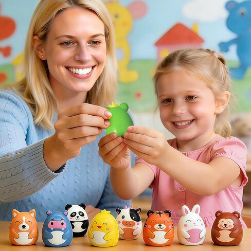Goodie Bags Stuffers for Kids - 24PCS Animal Squishy Toys Party Favors, Slow Rising Fidget Toy Stress Relief, Pinata Stuffers, Classroom Treasure Chest Prizes Birthday Gifts for Boys Girls in Saudi Arabia