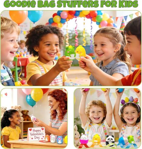 Goodie Bags Stuffers for Kids - 24PCS Animal Squishy Toys Party Favors, Slow Rising Fidget Toy Stress Relief, Pinata Stuffers, Classroom Treasure Chest Prizes Birthday Gifts for Boys Girls in Saudi Arabia
