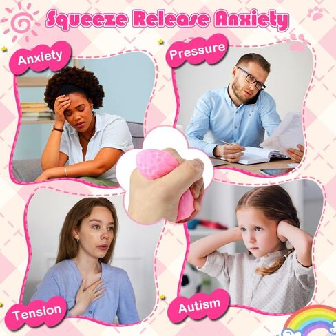 14Pcs Taba Squishies Toys, Cute Taba Fufu Squishy Toy Stress Relief Toys Sensory for Kids Adults, Squeeze Toys for Anxiety, Party Favors, Birthday Gifts, Classroom Prizes in Kuwait