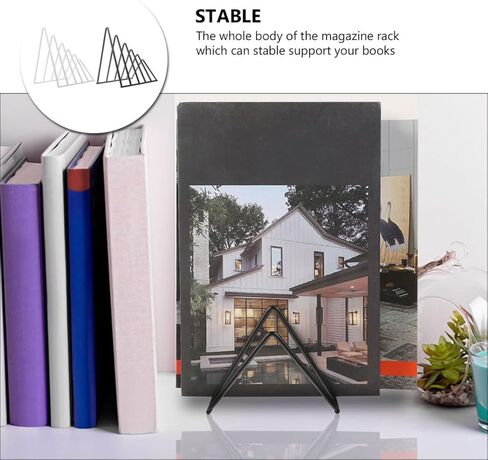 2pcs Iron Triangle Bookends File Organizer Desk Storage Rack Metal Desktop Book Holder for Heavy Books Office Workspace Organizer in Kuwait