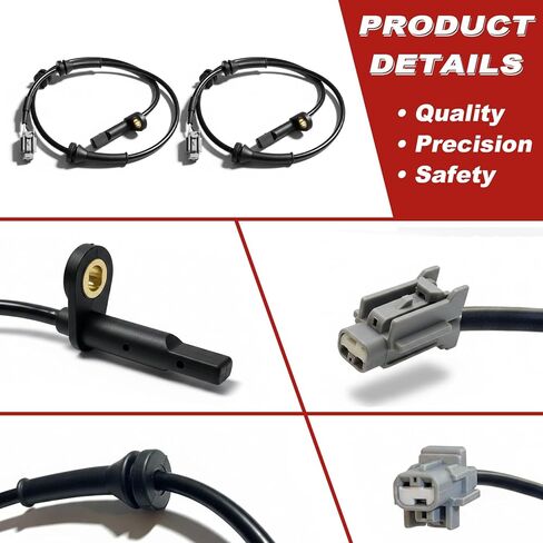 ABS Wheel Speed Sensor 2Pcs: Front Left & Right Compatible with Nissan 2008-2013 Rogue L4 2.5L in Kuwait