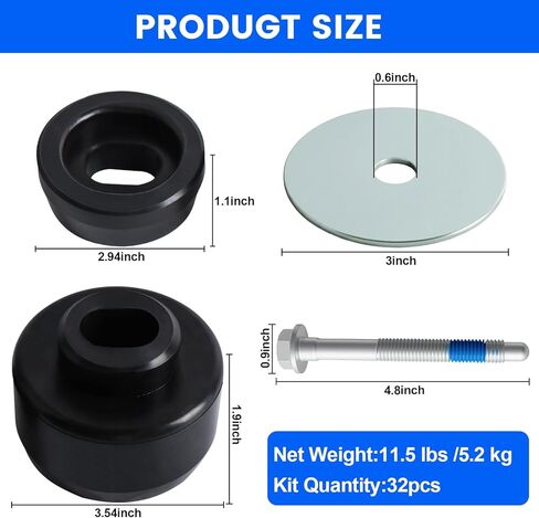 Cab Body Assembly Mount Cushion Bolt Kit for 1999-2005 Cadillac Escalade, Chevy Tahoe Suburban Silverado 1500 2500 3500, GMC Yukon Sierra 1500 2500 3500, 11516868 15704266 (8pcs) in Saudi Arabia