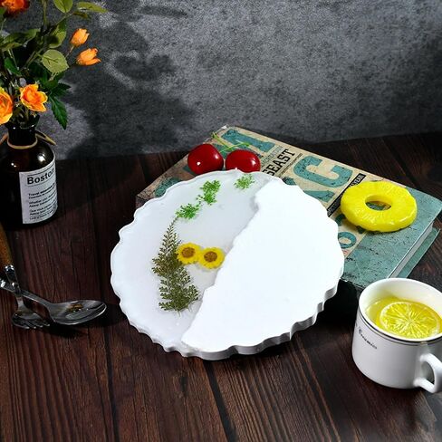 7.8inches Silicone Tray Mold,Geode Silicone Mold for Resin, Irregular Shaped Round Resin Tray Molds for Jewelry Holder,Home Decoration in Saudi Arabia