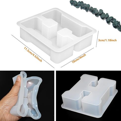 4 Inch Large Letter Molds for Resin, 26 Packs Alphabet Silicone Letter Mold A to Z Thick Epoxy Casting Letter Mould for Resin Candle Craft Making in Saudi Arabia