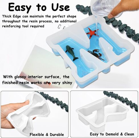 4 Inch Large Letter Molds for Resin, 26 Packs Alphabet Silicone Letter Mold A to Z Thick Epoxy Casting Letter Mould for Resin Candle Craft Making in Saudi Arabia
