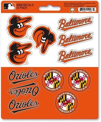 MLB - Baltimore Orioles 12 Count Mini Decal Pack in Kuwait