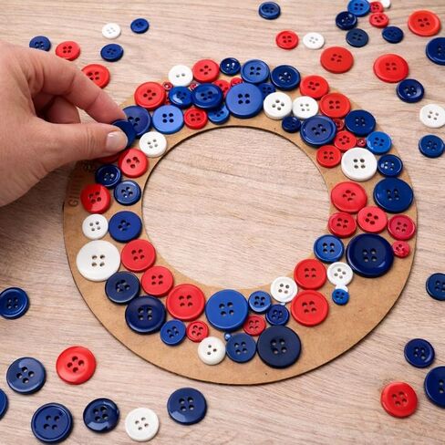 Buttons Galore and More Patriotic Wreath DIY Craft Kit in Kuwait