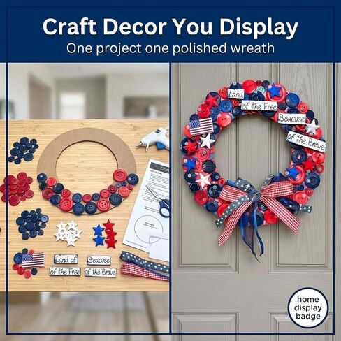 Buttons Galore and More Patriotic Wreath DIY Craft Kit in Kuwait