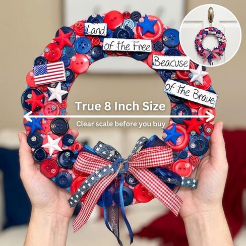 Buttons Galore and More Patriotic Wreath DIY Craft Kit in Kuwait