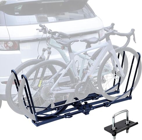 Hitch Mount Bike Rack for 2 Bikes, Double-Arm Bike Rack, Folding Bicycle Carrier for Car & SUV, Fit 2" Receiver in Saudi Arabia