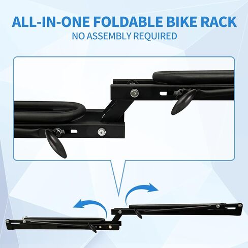 Hitch Mount Bike Rack for 2 Bikes, Double-Arm Bike Rack, Folding Bicycle Carrier for Car & SUV, Fit 2" Receiver in Saudi Arabia