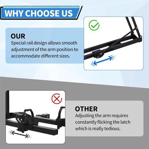 Hitch Mount Bike Rack for 2 Bikes, Double-Arm Bike Rack, Folding Bicycle Carrier for Car & SUV, Fit 2" Receiver in Saudi Arabia