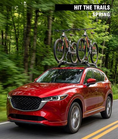 Lockable Roof Rack System for Mazda CX5 2017-2025, 265 lbs Cross Bars & Side Rails, No Drilling, Aluminum Alloy, Low Profile Black in Kuwait