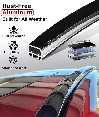 Lockable Roof Rack System for Mazda CX5 2017-2025, 265 lbs Cross Bars & Side Rails, No Drilling, Aluminum Alloy, Low Profile Black in Kuwait