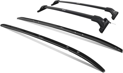 Lockable Roof Rack System for Mazda CX5 2017-2025, 265 lbs Cross Bars & Side Rails, No Drilling, Aluminum Alloy, Low Profile Black in Saudi Arabia