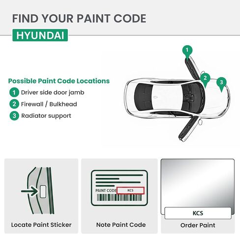 ERA Paints - KCS - Sparkling Silver Metallic for HYUNDAI Exact OEM Color Match Automotive Touch Up Paint for Cars - Scratch & Chip Repair for Metal & Plastic - Essential Kit - Made in USA in Kuwait